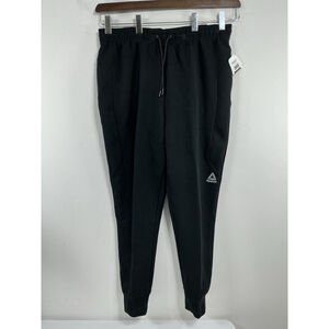 Mens NWT Reebok Slim Slim Pull On Jogging Pants Large 36-38 Black